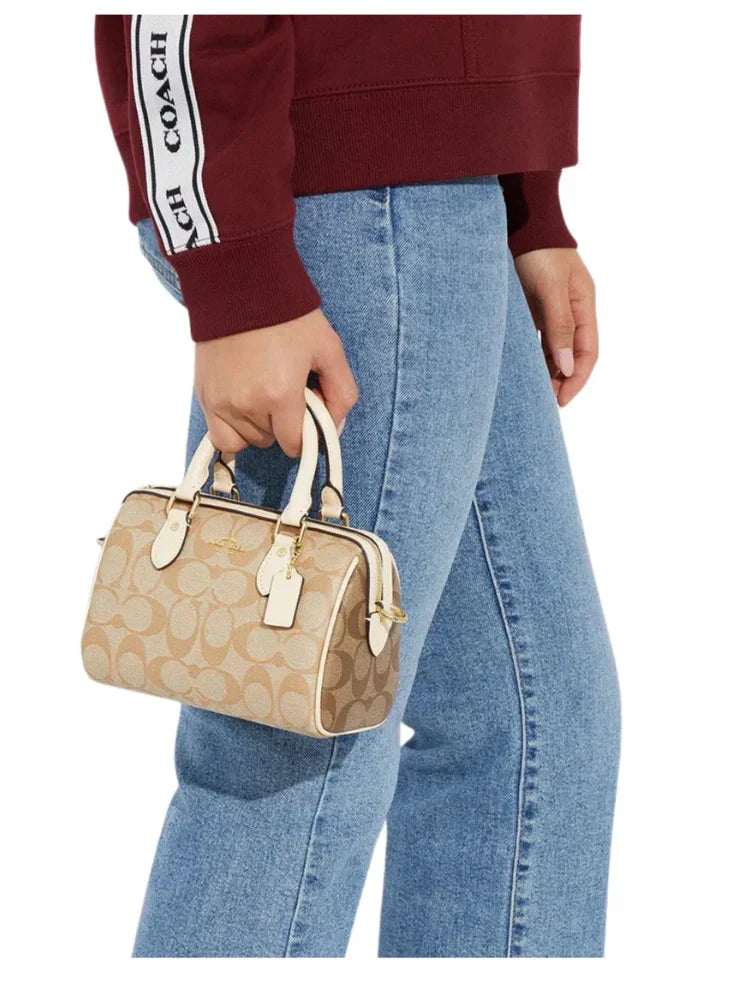 COACH ROWAN SATCHEL BAG IN SIGNATURE CANVAS